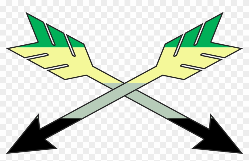 Aromantic Crossing Arrows By Pride-flags - Aromantic Crossing Arrows By Pride-flags #542217