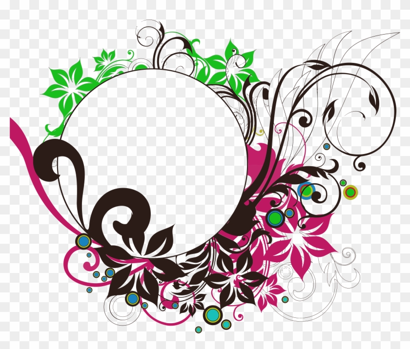 Floral Frame Png Images Transparent Free Download - Circle Frame Design Png #542728