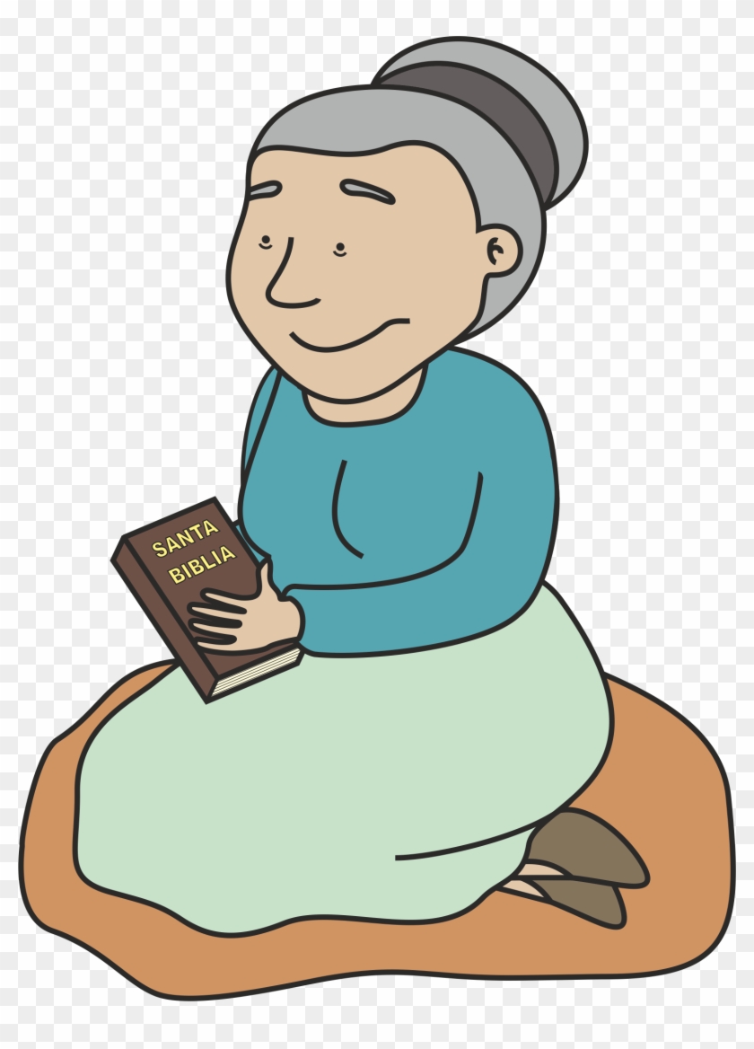 Abuelita Bibliaco - Abuela Orando Para Colorear #542916