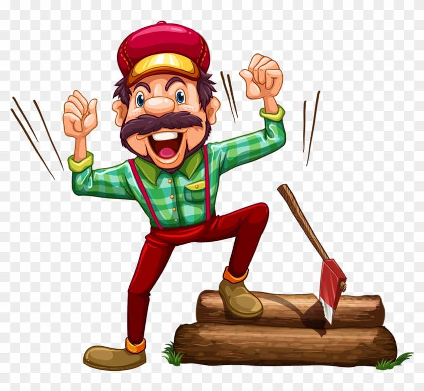 Lenhador - Clipart Waldarbeiter #543074