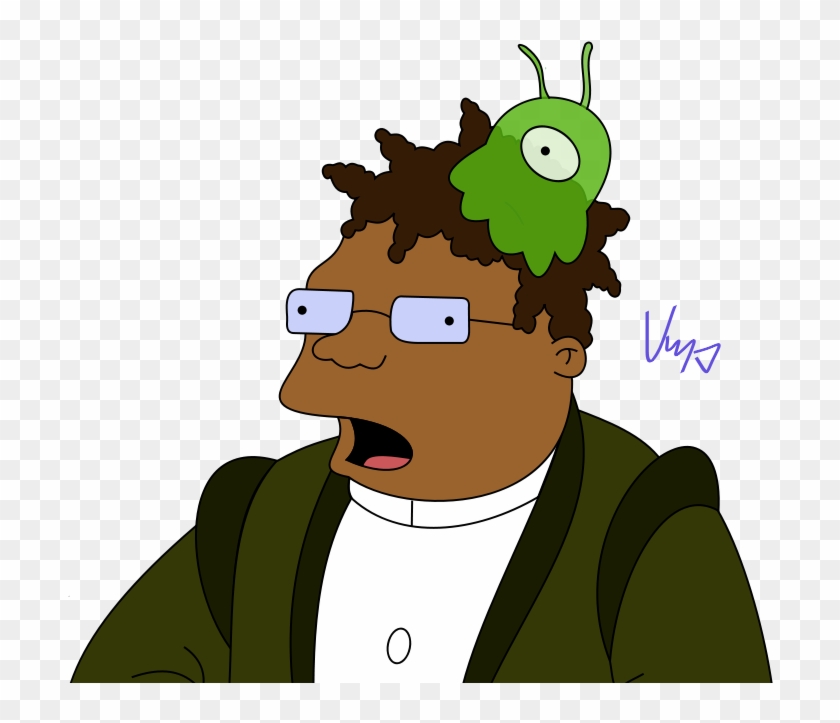 Hermes Conrad And Brain Slug By Kornykattos - Futurama Hermes #543328