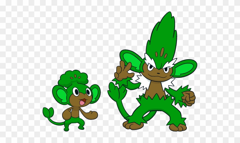 Pansage And Simisage By High - Cartoon #543854