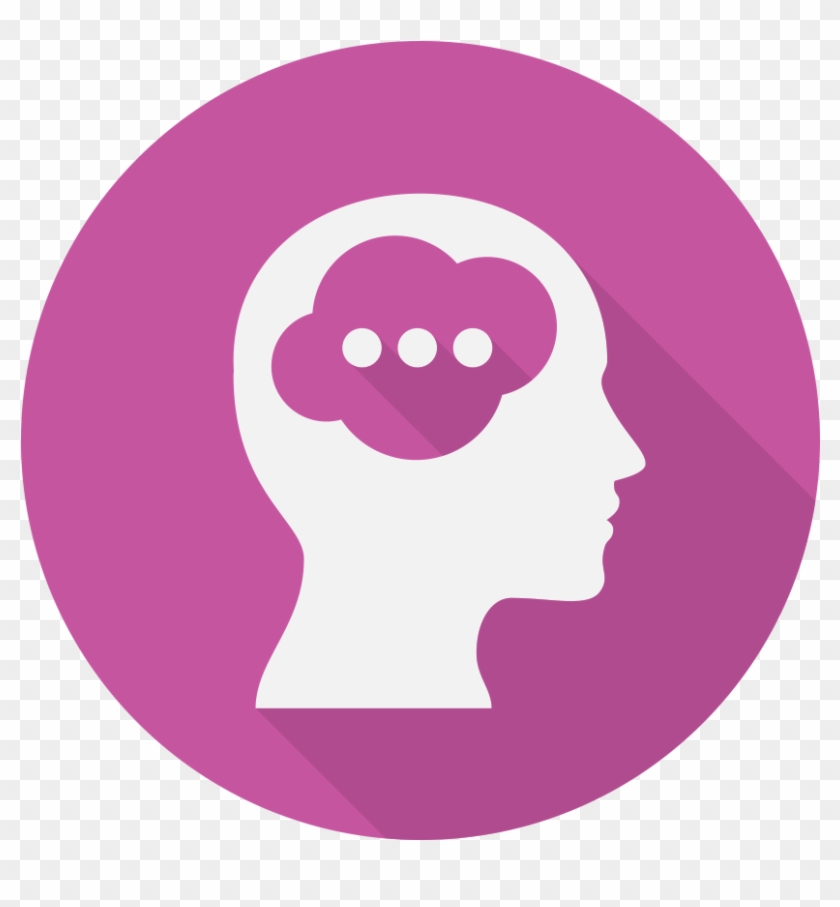 Flat Long Shadow Brain Icon Modern Design - Philosophy Icon Png #544033
