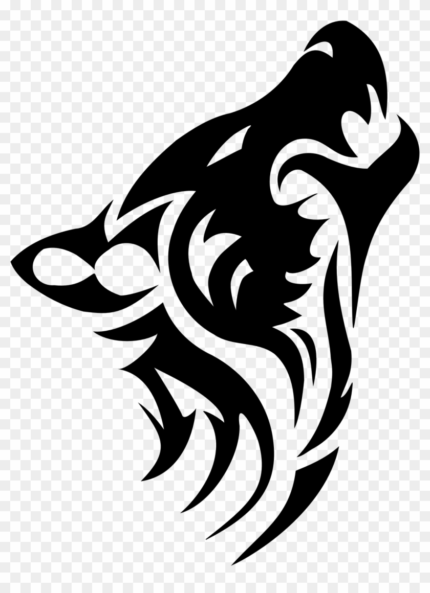 Wolf Tattoos Png Transparent Images - Tribal Wolf Head Tattoo #544699