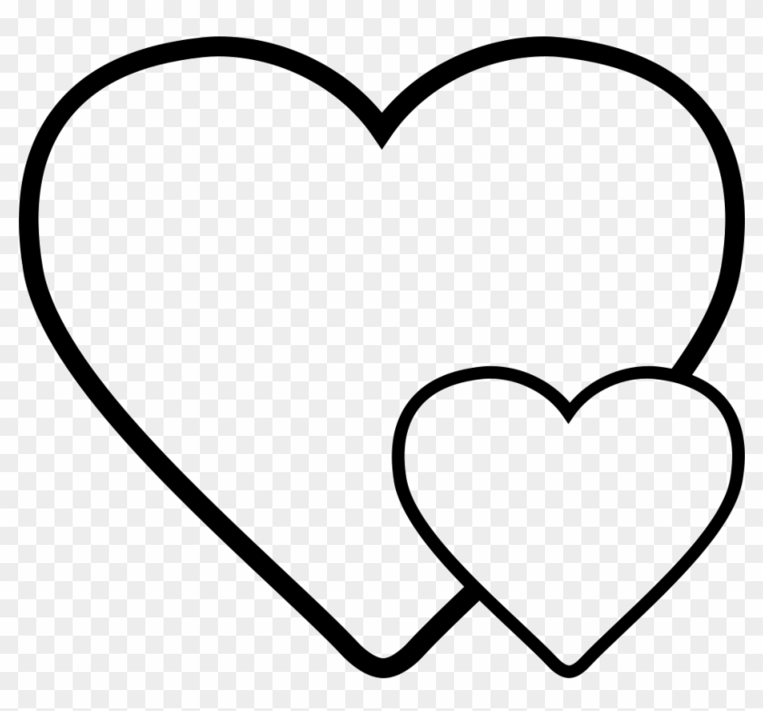 Hearts Svg Png Icon Free Download - Groot En Klein Hartje #94805
