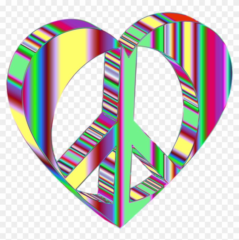 Peace Heart Mark Ii Psychedelic No Background - 3d Clipart With No Backround #95081
