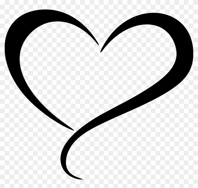 Big Image - Black And White Abstract Heart #95126