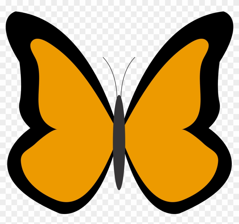 Flowers For Orange Flower Clip Art - Clip Art Spring Butterfly #95173