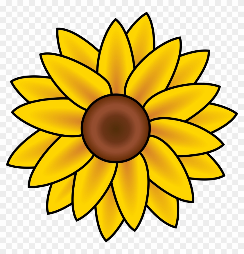 Sunflower Clipart Flower Head - Easy To Draw Sunflower #95229