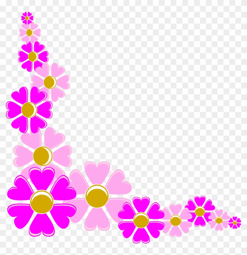Flower Corner Cliparts Free Download Clip Art - Flowers Border Corner Png #95368