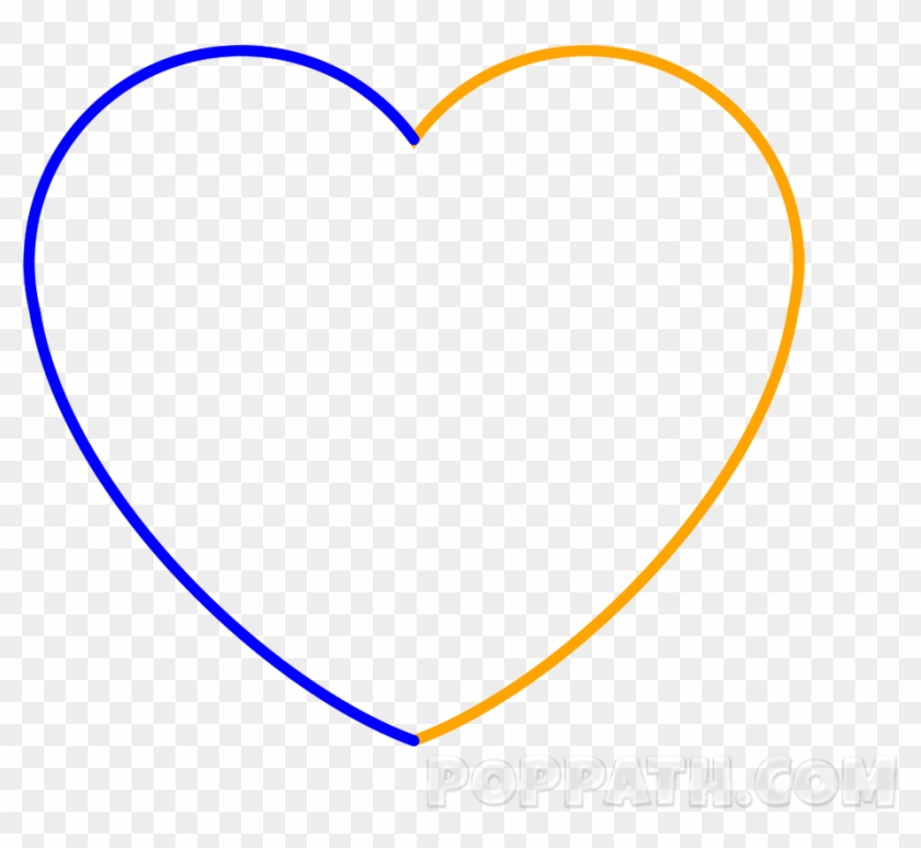 Complete The Heart By Drawing The Slanted C In The - Heart #95733