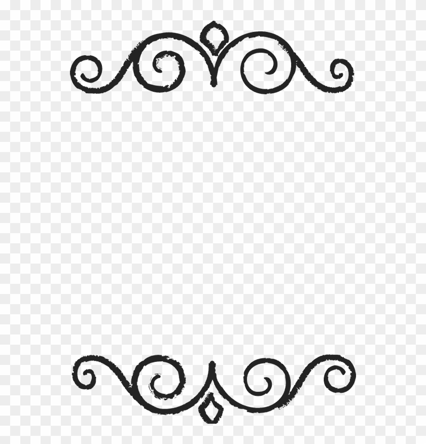 Hand Drawn Flourishes Stamp - Rubber Stamp #96391