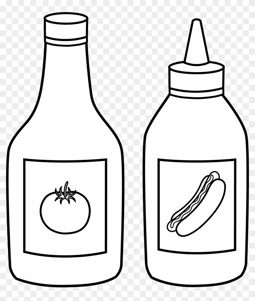 Ketchup Clip Art - Ketchup Clipart Black And White #96946