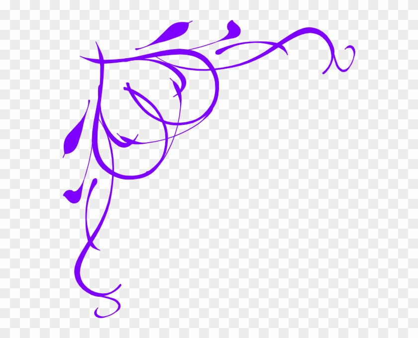 Vine Heart Purple Clip Art - Pink Heart Corner Borders #97304