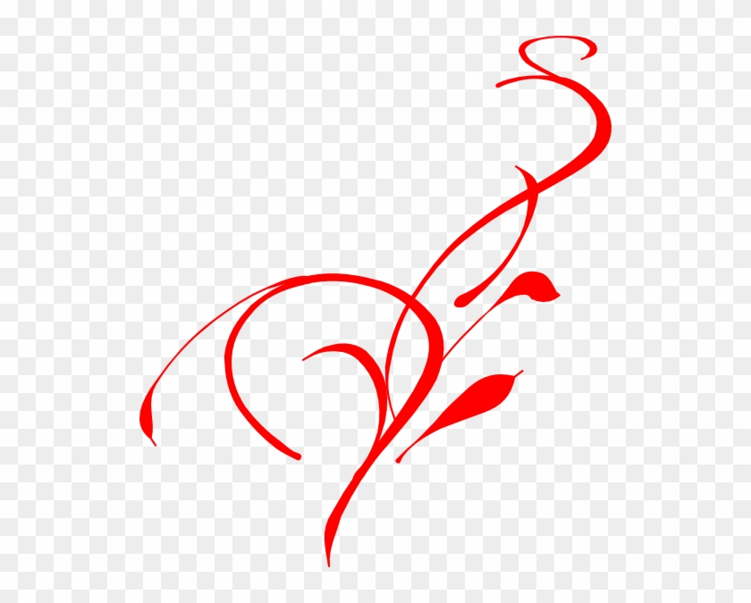 Red - Corner - Scroll - Clip - Art - Vine Clip Art #97729