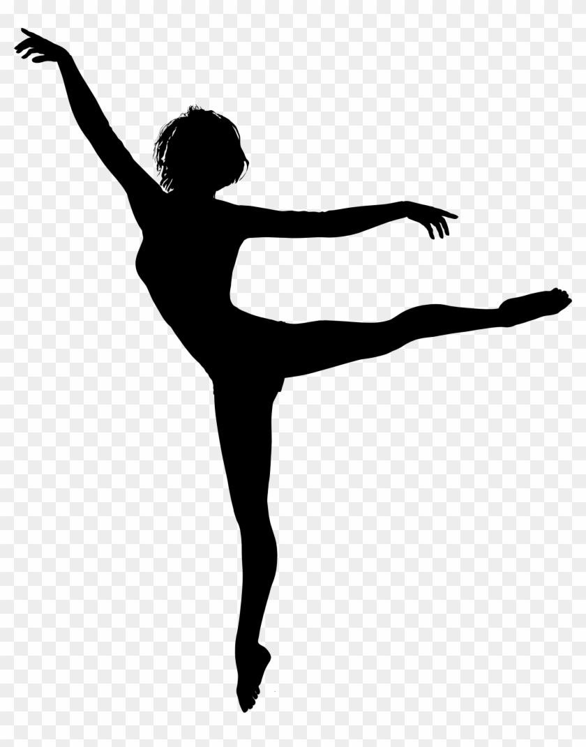 Clipart - Silhouette Of Person Dancing #98471