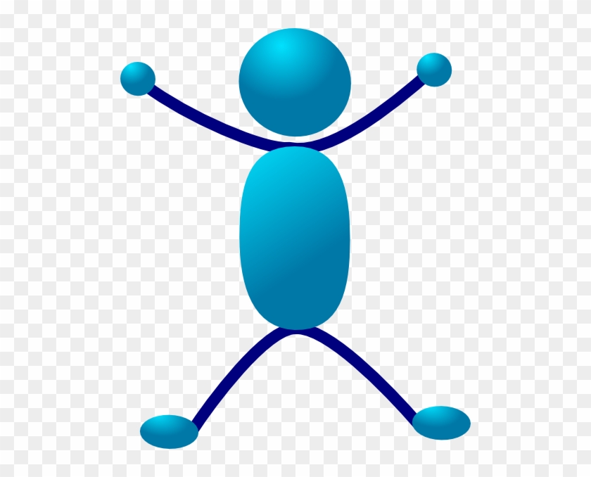 Blue Stick Man #99627