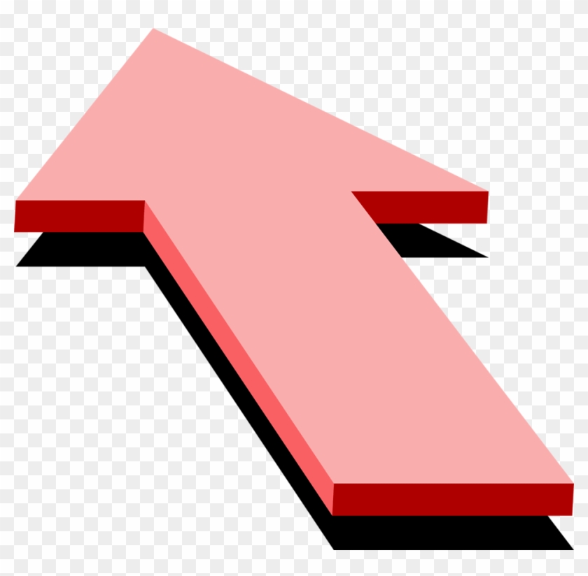 Up Arrow Clipart - Arrow 3d Png Blue And Pink #99734
