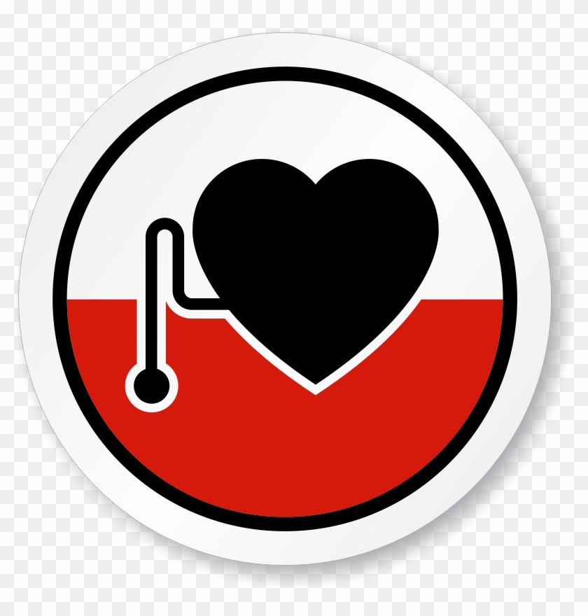 Pacemaker Wearers Symbol Iso Circle Sign - Heart Pacemaker Sign #100072