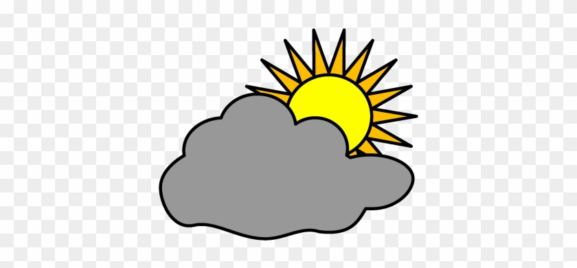 Pretty Cloudy Clip Art Image Gallery Mostly Cloudy - Partly Cloudy Weather Symbol #100139