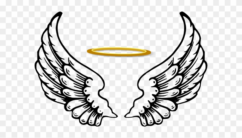 Angel Wings With Halo Drawings - Angel Wings With Halo #101790