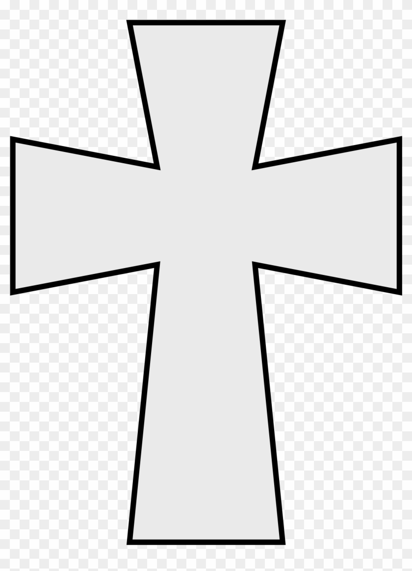 Filecoa Illustration Cross Byzantine - Cross Line Drawing Clip Art #101971