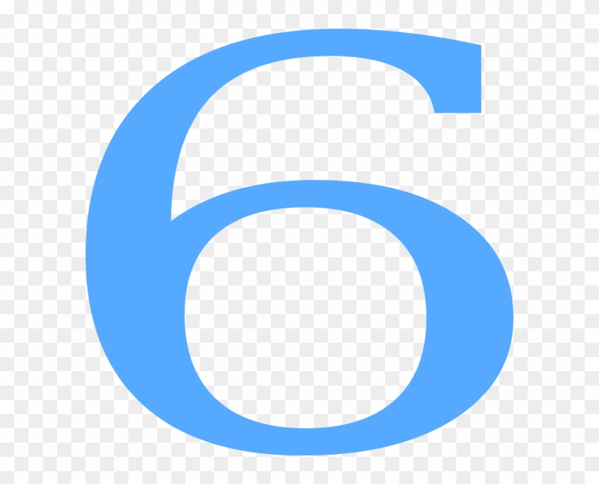 Number 6 Clip Art - Blue Numbers Clipart Transparent #103092
