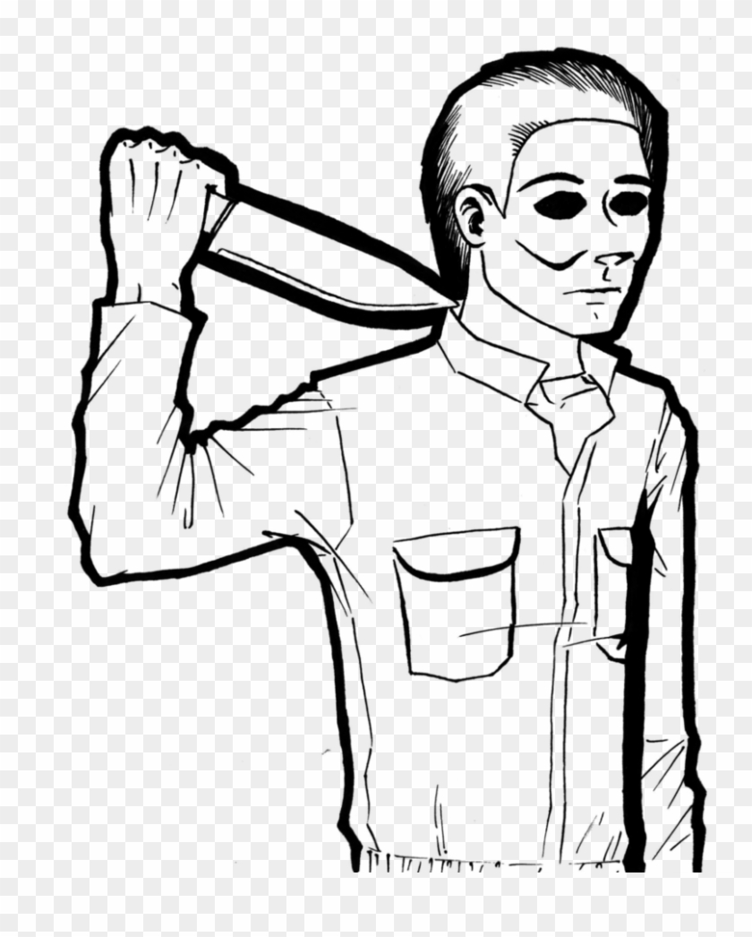 Mike Myers Lineart By Cyberii On Deviantart - Easy To Draw Michael Myers #547183