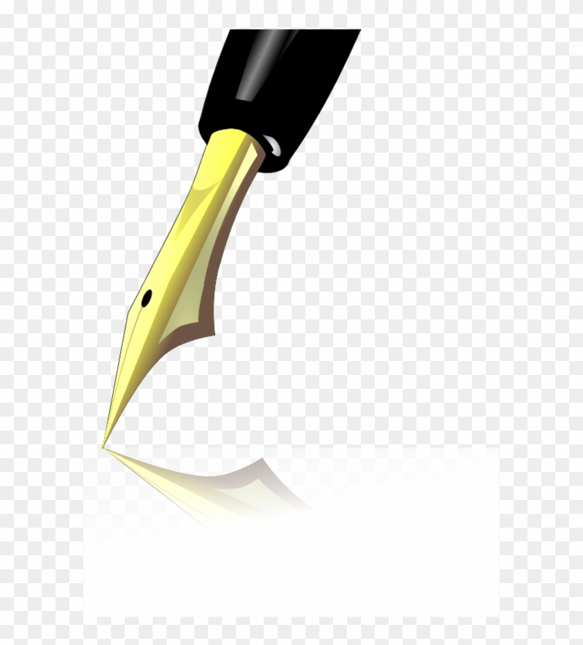 Fountain Pen Nib Paper Clip Art - Fountain Pen Nib Paper Clip Art #550521