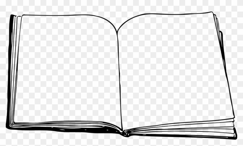 Column Paper Cliparts - Open Book Black And White Clipart #550695