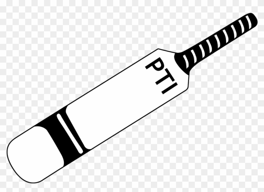 Cricket Clipart Cricket Batting - Bat Black & White #551444