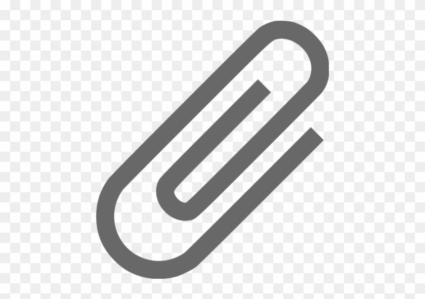 Dim Gray Paper Clip 2 Icon - Paper Clip Icon Png #552070