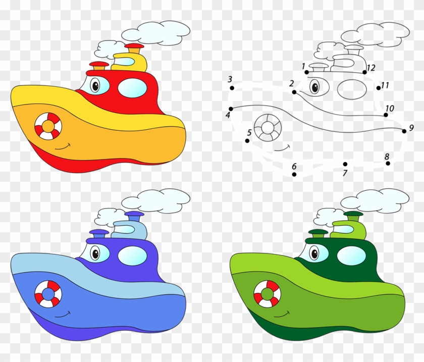 Cartoon Ship Illustration - Cartoon Ship Illustration #552249
