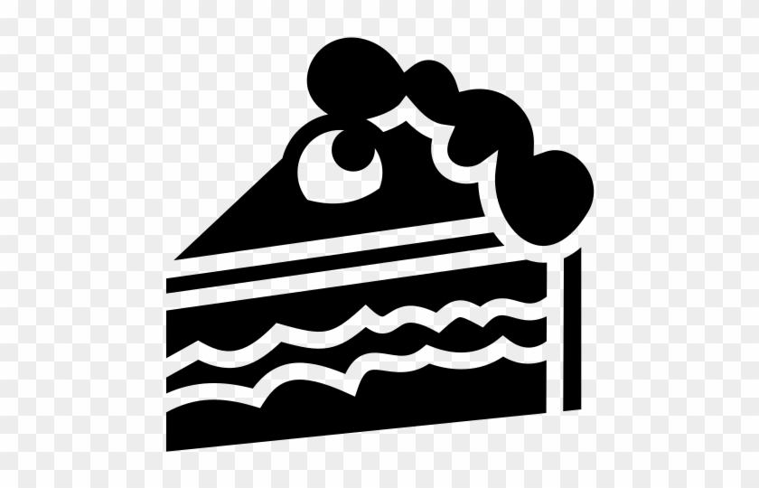 The Gallery For > Cake Slice Silhouette Vector - Bolo Icon #552491