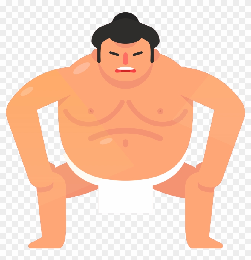 Sumo Wrestling Cartoon Clip Art - Sumo Wrestler Png #552558