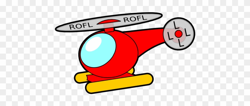 Rofl Rofl Lol Helicopter Yellow Mode Of Transport Clip - Roflcopter Png #553236