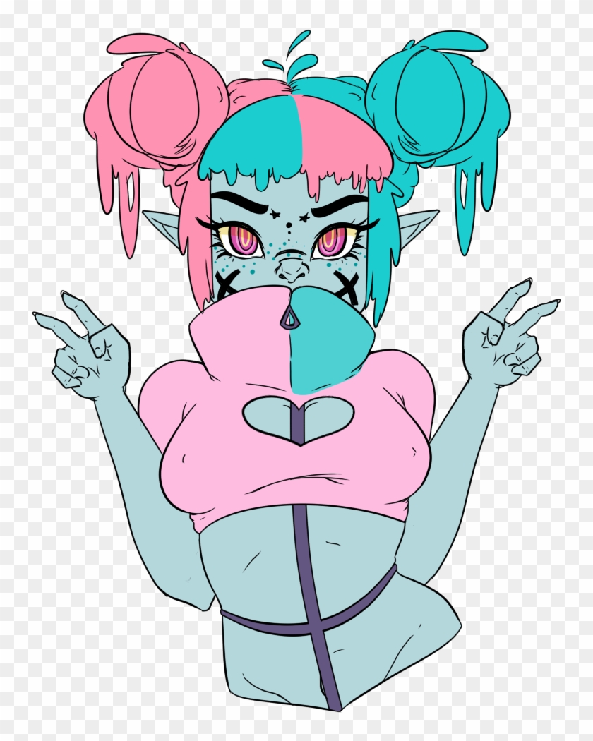 Nani The Slimy Alien Babe By Imidxnight On Deviantart - Cute Anime Alien Girl #553312