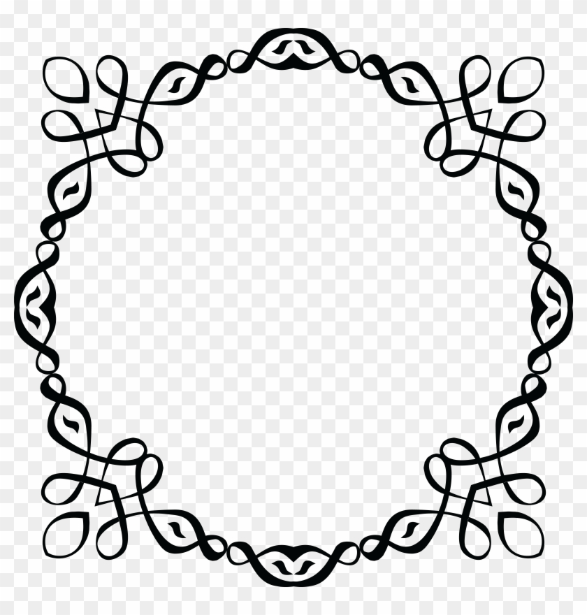 Free Clipart Of A Black And White Round Invitation - Circle #553830