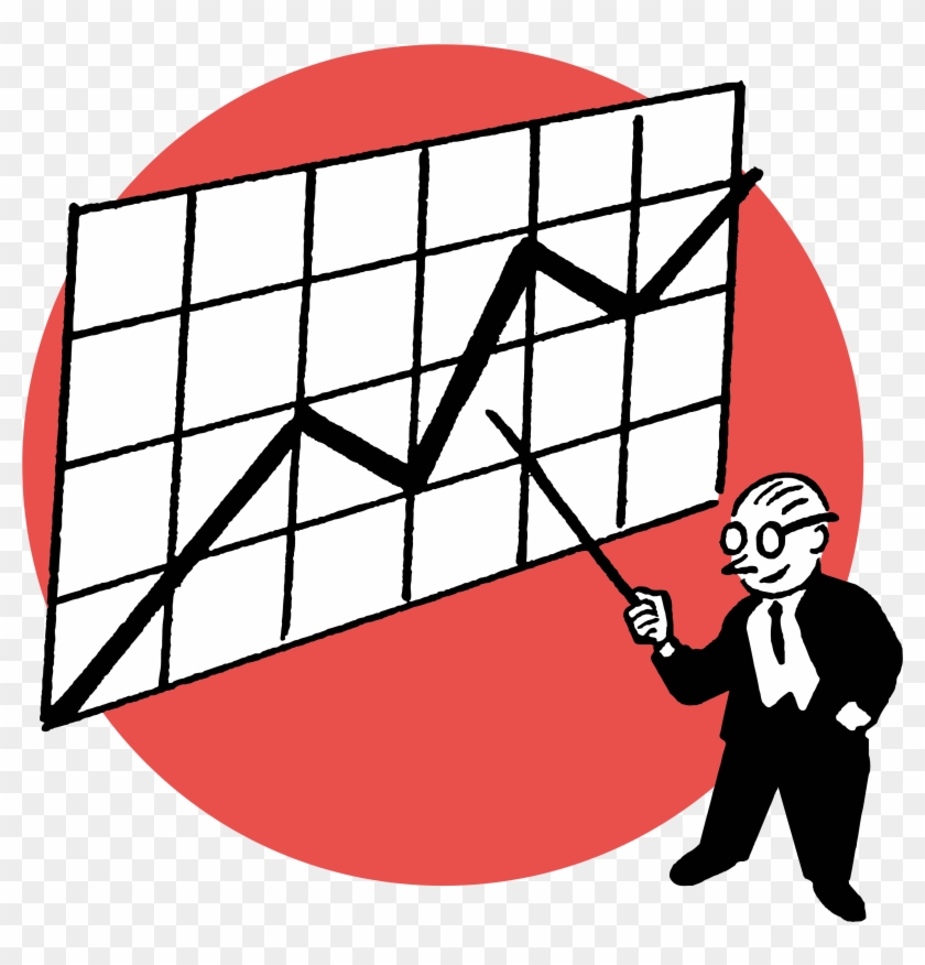 Chart Spotlight - Art Print: Pop Ink - Csa Images' Man Pointing To Rising #554189