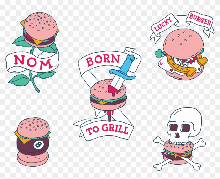 Burgerac Tattoos Illustration - Burgerac Tattoos Illustration #554644