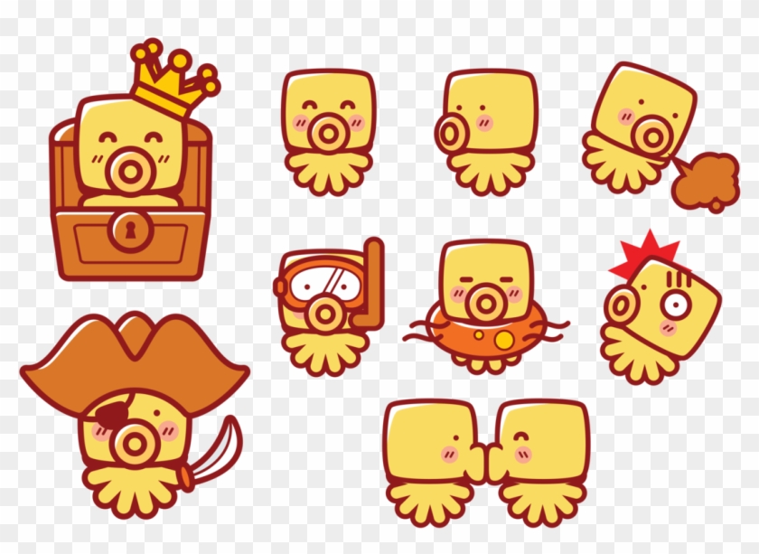 Cartoon Octopus Vector - Cartoon Octopus Vector #554822