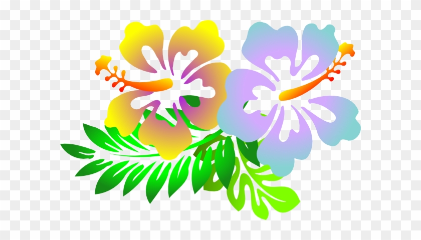 Hibiscus Line Clip Art - Hibiscus Line Clip Art #555506