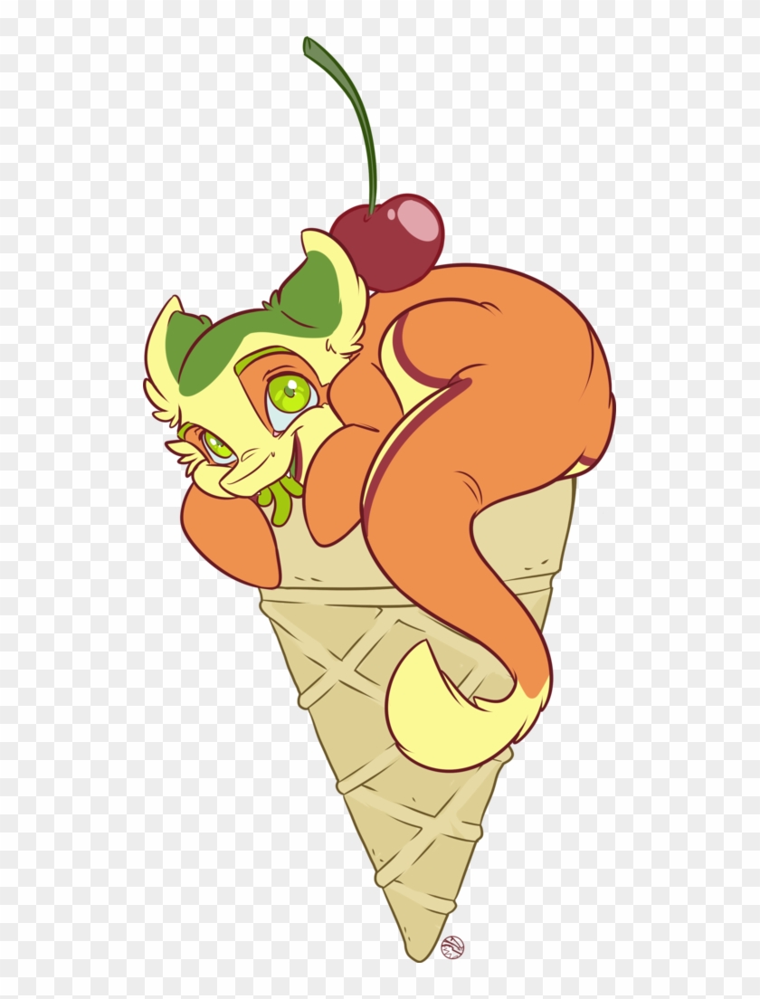 Kez, Cherry, Cute, Food, Oc, Oc - Cartoon #555976