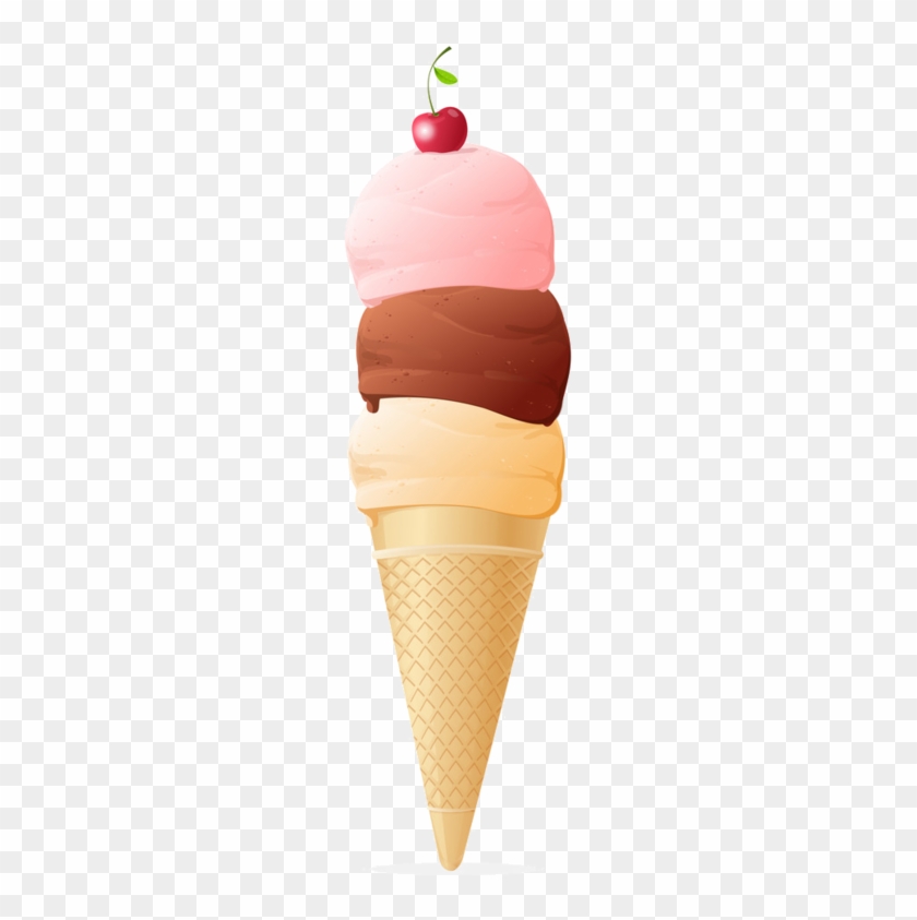 Ice Cream Cone - Cono Helado Vector #556078
