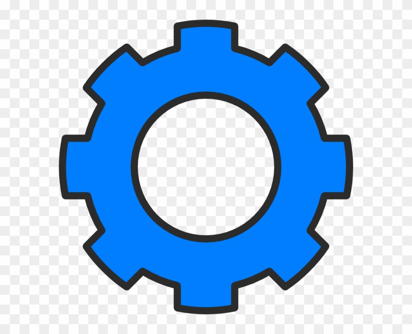 Medium Blue Gear Clip Art - Cog Transparent #556234