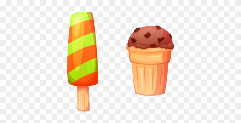 Ice Cream Sundae Biscuit Roll - Ice Cream Vector Cute #556895