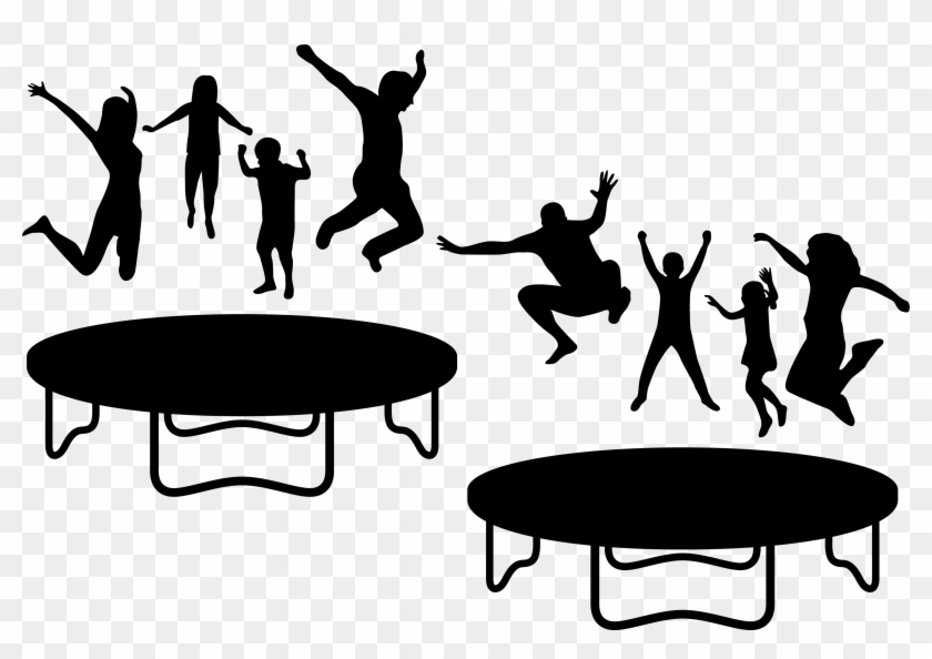 Trampoline Euclidean Vector Jumping - Trampoline Clipart Black And White #557142