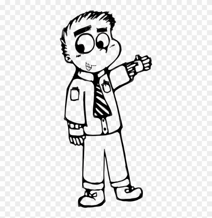 Cartoon Guy Clip Art - Man Black And White Cartoon #557592