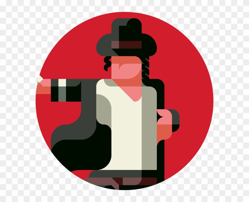 This Work Is Created On An Iphone Drawing App - Michael Jackson Flat Illustrations #559064
