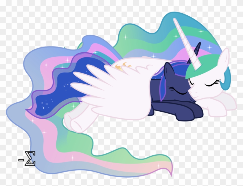 Celestia And Luna Sleeping By 90sigma - Celestia And Luna Sleeping #559343